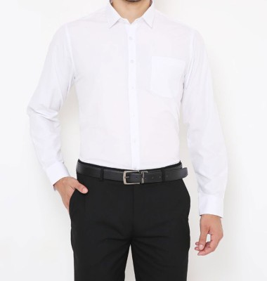 Wolinex Men Solid Formal Black Shirt