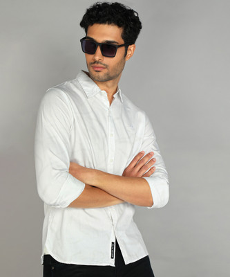 WROGN Men Solid Casual White Shirt