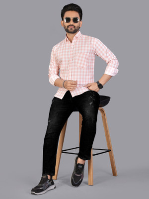 DISHANK CREATION Men Printed Casual Light Green Shirt