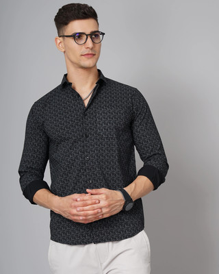 Paul Street Men Printed Casual Black Shirt
