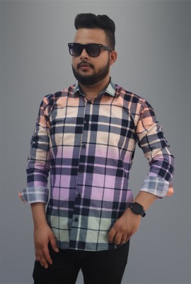 DOMINATE LIFESTYLE Men Checkered Casual Multicolor Shirt