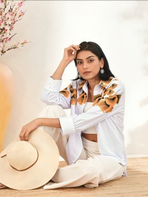 PERFECT PRODUCTIONS Women Printed Casual White Shirt