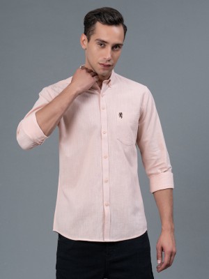 RED TAPE Men Solid Casual Pink Shirt