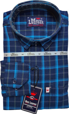 Ayansh Denix Men Solid Casual Grey, Dark Blue Shirt