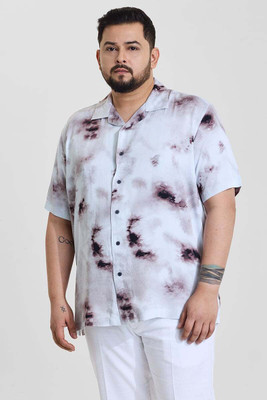 Snitch Men Printed Casual White Shirt