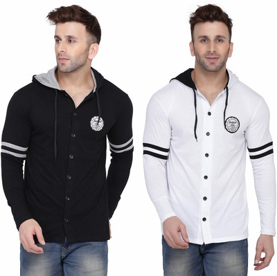 GEUM Men Solid Casual Multicolor Shirt(Pack of 2)