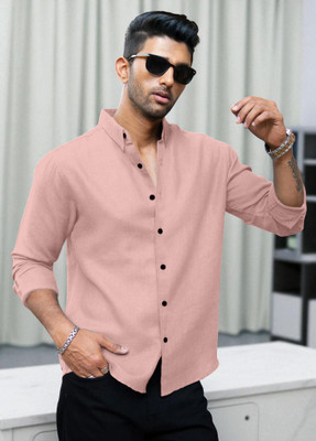 Yanthhi Men Solid Casual Beige Shirt