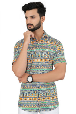 SHFASHION Men Printed Casual Multicolor Shirt