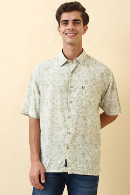 Allen Solly Men Printed Casual Green Shirt