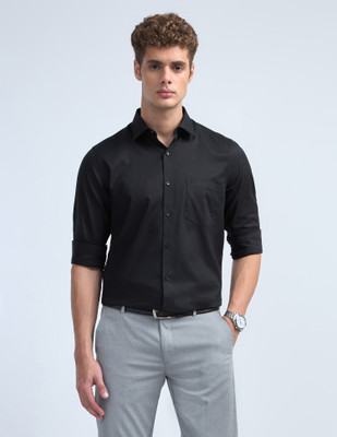 ARROW Men Solid Formal Black Shirt