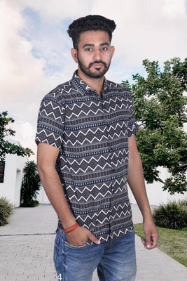 AAIDEC Men Printed Formal Grey Shirt