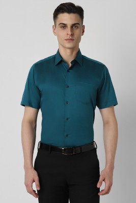 VAN HEUSEN Men Solid Formal Blue Shirt