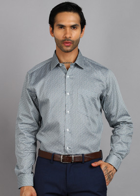 VAN HEUSEN Men Printed Formal Dark Green Shirt