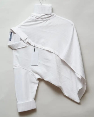 Tyzlo Men Striped Casual White Shirt