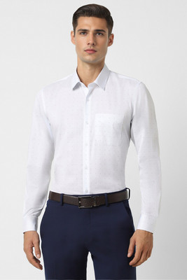 PETER ENGLAND Men Printed Formal White Shirt