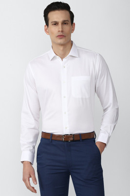 VAN HEUSEN Men Solid Formal White Shirt