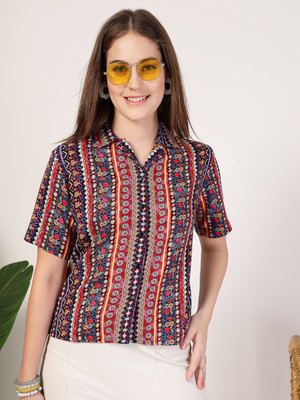 Style Quotient Women Ethnic Motifs Casual Multicolor Shirt