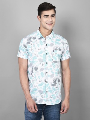 Canary London Men Printed Casual Green Shirt