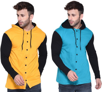 Lawful Casual Men Solid Casual Multicolor Shirt(Pack of 2)