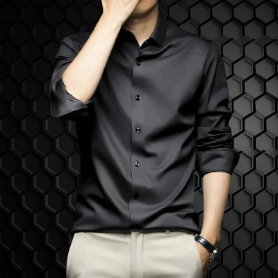 SATADHAR ENTERPRISES Men Solid Casual Black Shirt
