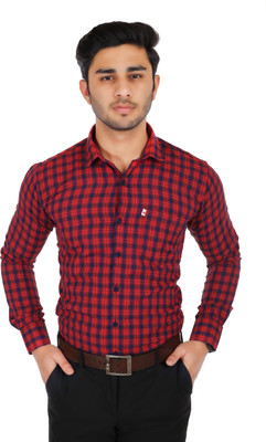 Arthz Fashion Trend Men Checkered Casual Blue, Red Shirt