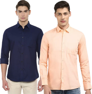 Modernity Men Solid Casual Multicolor Shirt(Pack of 2)