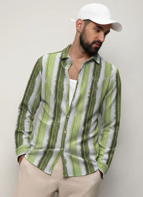 INDICLUB Men Striped Formal Multicolor Shirt