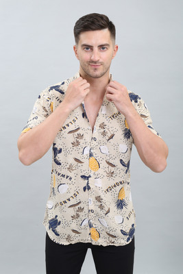 white apple jns Men Printed Casual Multicolor Shirt