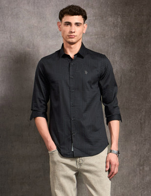 U.S. Polo Assn. Denim Co. Men Solid Casual Black Shirt
