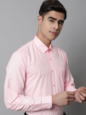 JAINISH Men Solid Casual Pink Shirt