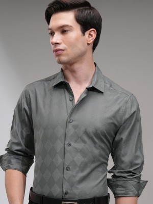 Guptaji Clothing Men Printed Formal Grey Shirt