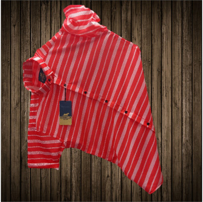 SYSBELLA FASHION Men Striped Casual Red Shirt