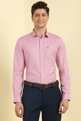 Allen Solly Men Printed Formal Pink Shirt