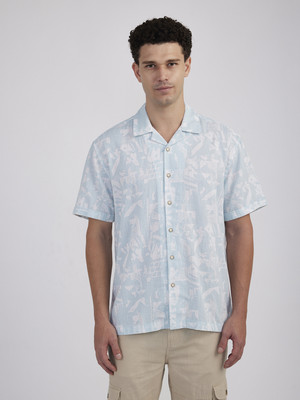 Pepe Jeans Men Printed Casual Blue Shirt