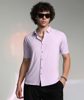 CAMPUS SUTRA Men Solid Casual Purple Shirt