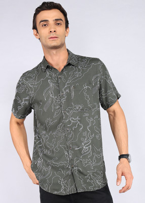 WROGN Men Printed Casual Green Shirt