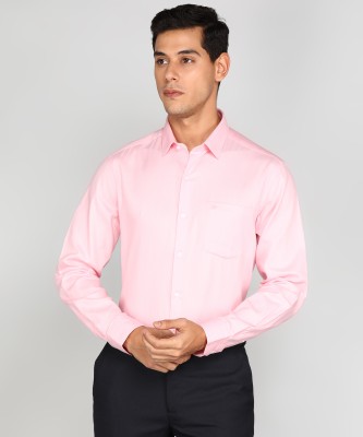 ARROW Men Self Design Formal Pink Shirt