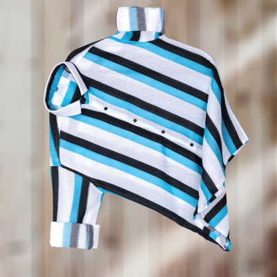 ShirtSqure Fashion Men Striped Casual Blue Shirt