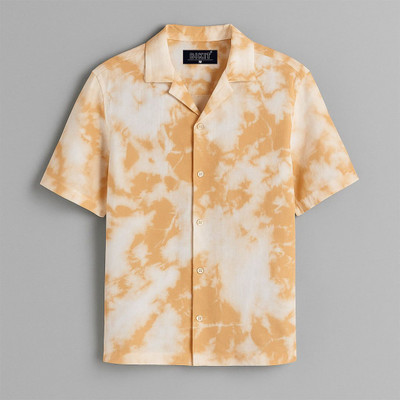 BIKIT Men Printed Casual Orange Shirt