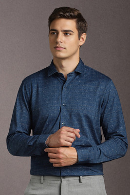LOUIS PHILIPPE Men Printed Casual Dark Blue Shirt