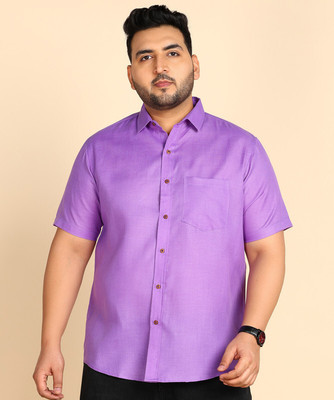 METRONAUT PLUS Men Solid Casual Purple Shirt