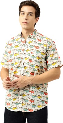 SACCHE DHAAGE Men Printed Casual Cream Shirt