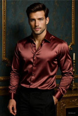 FABDACK Men Solid Casual White Shirt