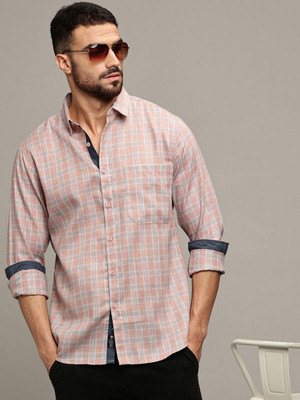 Roadster Men Striped Casual Red Shirt