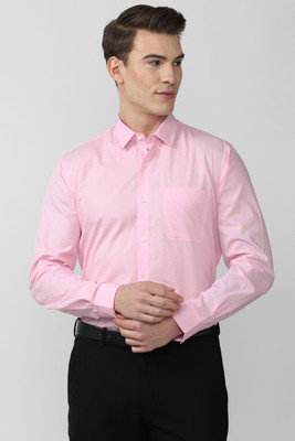 PETER ENGLAND Men Checkered Formal Pink Shirt