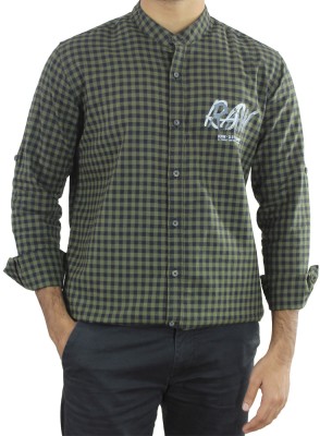 cloudsmaya Men Checkered Casual Green, Black Shirt