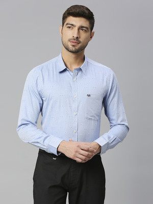 THOMAS SCOTT Men Printed Formal Blue Shirt