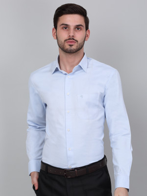 CANTABIL Men Solid Formal Light Blue Shirt