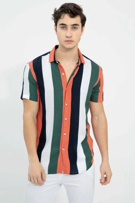 SH FSN Men Striped Casual Multicolor Shirt