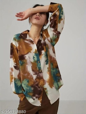 Alburak Enterprises Women Dyed/Ombre Casual Multicolor Shirt